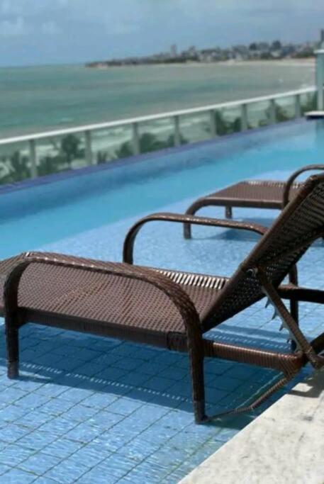 Flat Bello Plaza - Piscina Com Vista Da Orla Cabedelo Eksteriør bilde