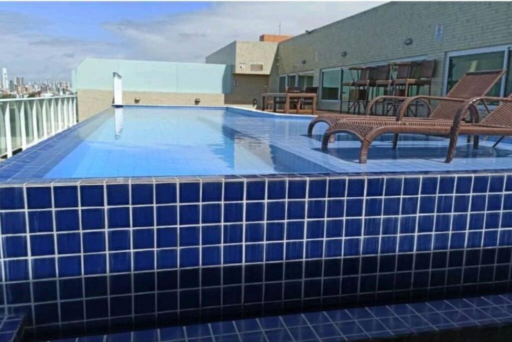 Flat Bello Plaza - Piscina Com Vista Da Orla Cabedelo Eksteriør bilde