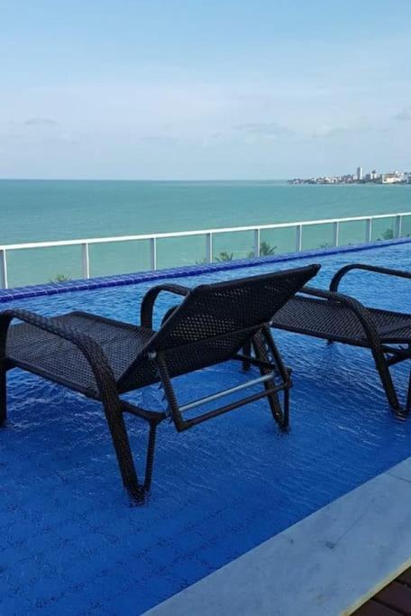 Flat Bello Plaza - Piscina Com Vista Da Orla Cabedelo Eksteriør bilde