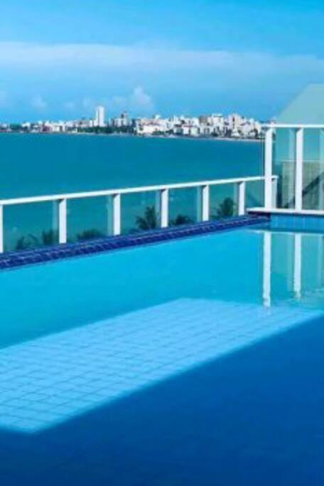 Flat Bello Plaza - Piscina Com Vista Da Orla Cabedelo Eksteriør bilde