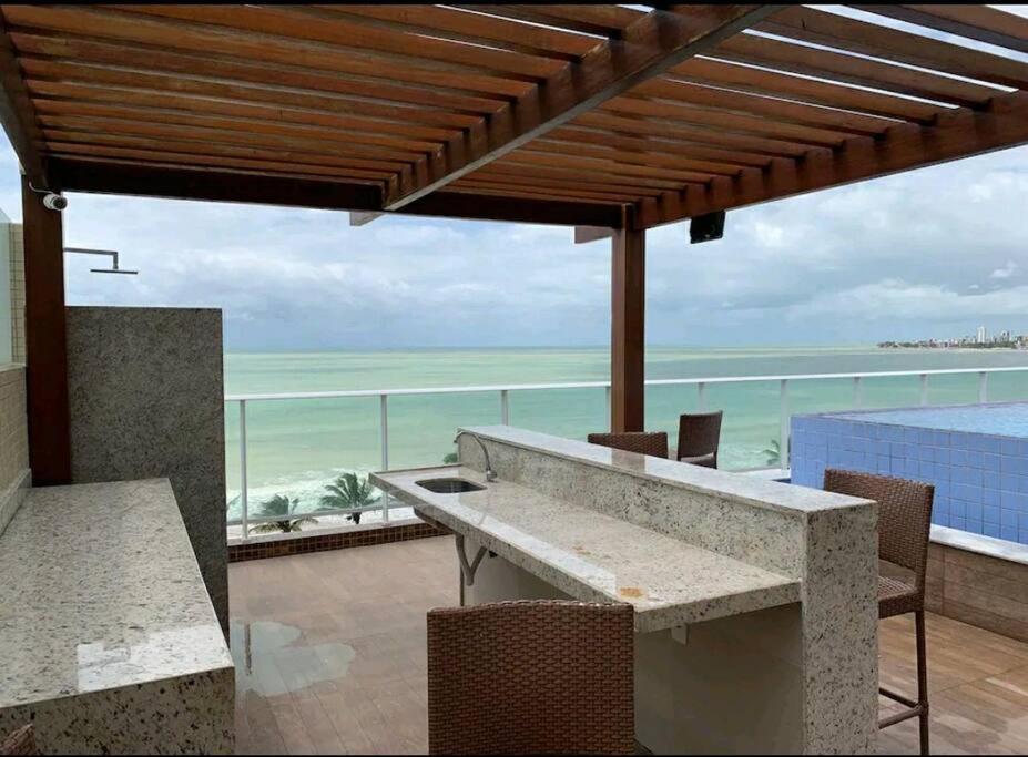 Flat Bello Plaza - Piscina Com Vista Da Orla Cabedelo Eksteriør bilde